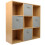 Charles Jacobs (4 Grey Drawers) Charles Jacobs Oak 9 Cube Open Book Shelf Storage 1