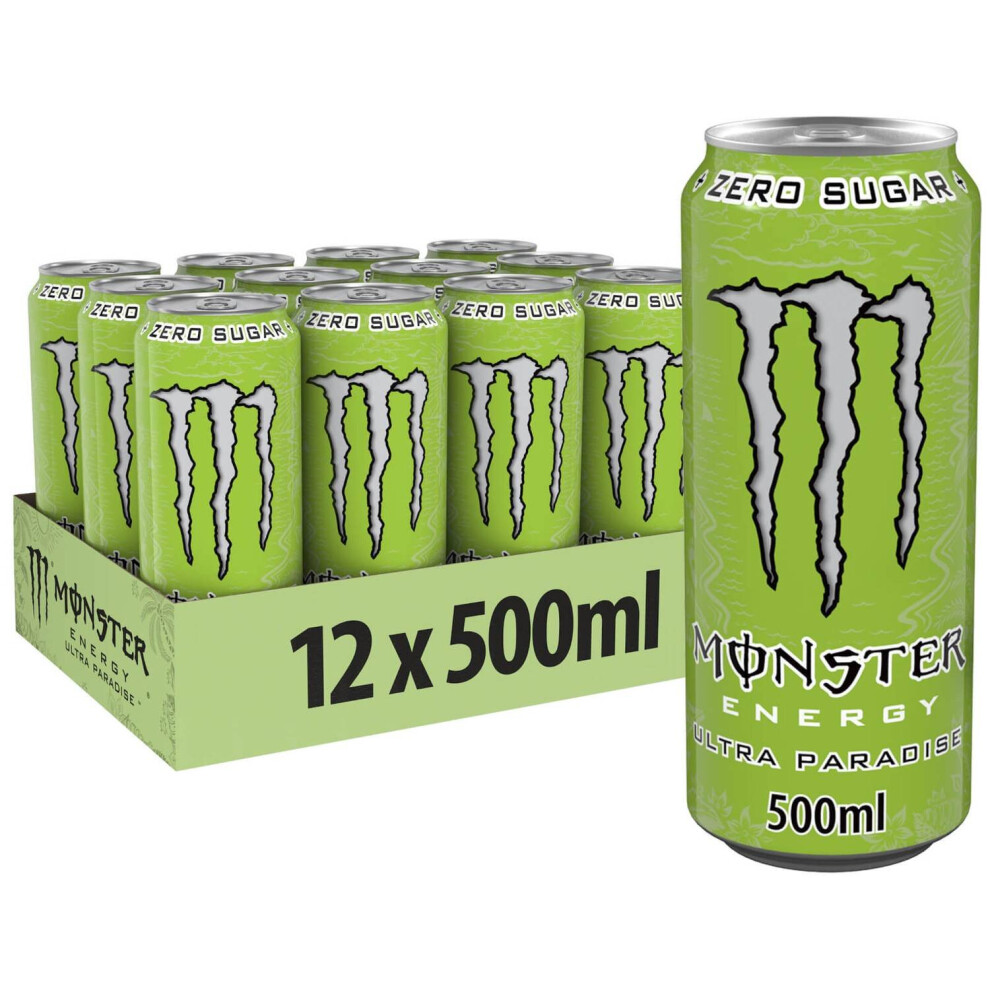 Monster Energy Ultra Paradise Zero Energy Drink 12x 500ml **BEST BEFORE DECEMBER 2023