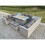 Fimous Fimous U Shape Lounge Sofa Dining Set With Gas Fire Pit Side Table Stools 3