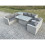 Fimous Fimous Rattan Garden Funiture Set Height Adjustable Rising Lifting Table Sofa Dining Set 3