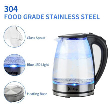 1.8L Electric Kettle Glass 360 7color LED Illuminated Portable Jug 2000W