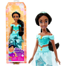Disney-Prinzessin Jasmin posierbare Puppe – Funkelndes Outfit, Schuhe und Tiara, Signatur-Aladdin-Look, Bereit für Abenteuer
