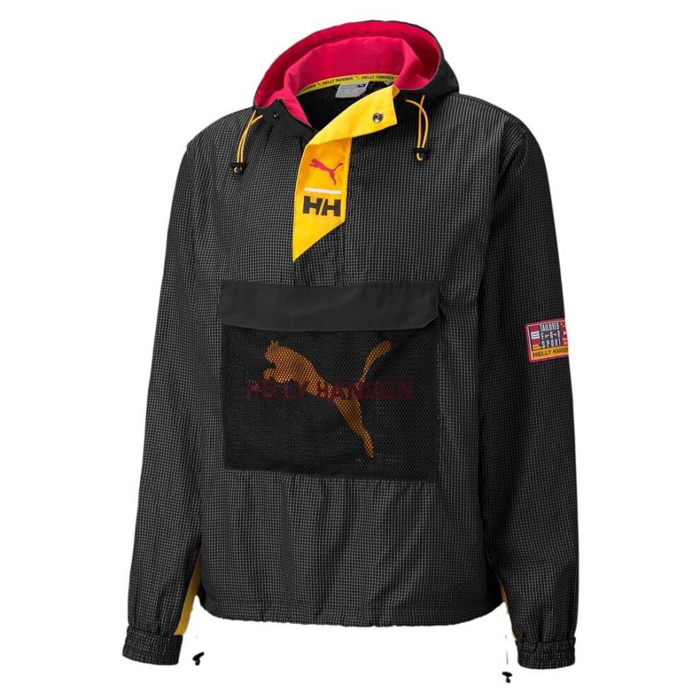 Puma x Helly Hansen Black WindBreaker Mens Hooded Jacket 597143 01
