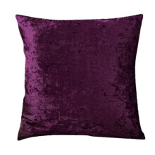 (18 x 18 inches (45 x 45 cm), Aubergine) Crushed Velvet Cushion Covers Throw Pillow Case