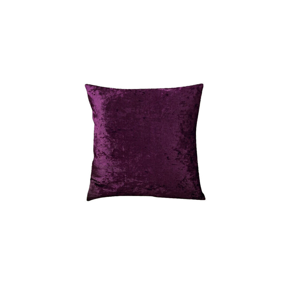 (18 x 18 inches (45 x 45 cm), Aubergine) Crushed Velvet Cushion Covers Throw Pillow Case