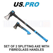 US PRO Tools 2PC Splitting Axes With Fibreglass Handle Log Splitting Maul 1KG & 3.7KG 4539