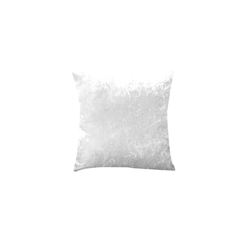 (16 x 16 inches (40 x 40 cm), White) Crushed Velvet Cushion Covers Throw Pillow Case