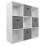 Charles Jacobs (4 Grey Drawers) Charles Jacobs White 9 Cube Open Book Shelf Storage 1