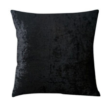 (24 x 24 inches (60 x 60 cm), Black) Crushed Velvet Cushion Covers Throw Pillow Case