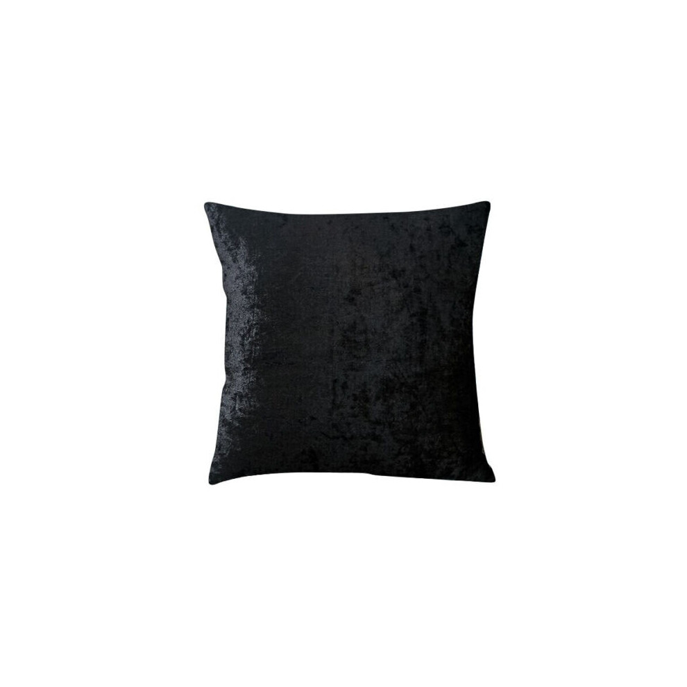 (24 x 24 inches (60 x 60 cm), Black) Crushed Velvet Cushion Covers Throw Pillow Case