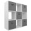 Charles Jacobs (5 Grey Drawers) Charles Jacobs White 9 Cube Open Book Shelf Storage 1