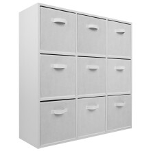 (9 White Drawers) Charles Jacobs White 9 Cube Open Book Shelf Storage
