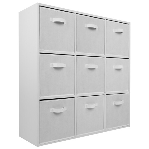 Charles Jacobs (9 White Drawers) Charles Jacobs White 9 Cube Open Book Shelf Storage