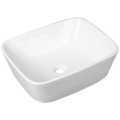 Living And Home Square Countertop Bathroom Sink Bowl White 2