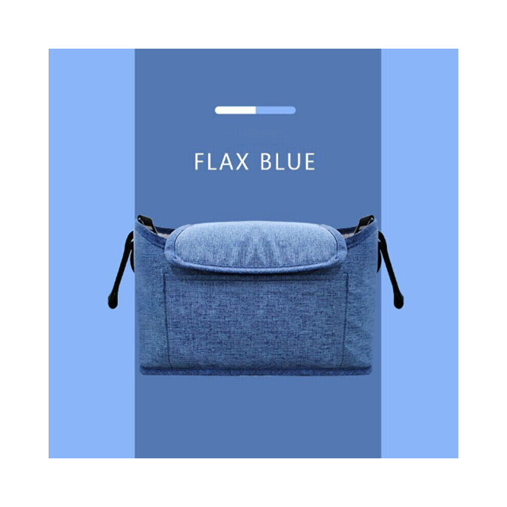 ( ) Pram Pushchair Baby Organiser Mummy Bag Buggy Cup Bottle Holder Blue Mdsrjone