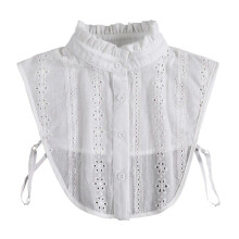 Women Half Shirt Fake Collar High Stand Ruffle Blouse Dickey Sweater Accessories
