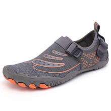(Grey, UK 10) Mens Womens Kids Water Shoes Beach Quick Dry Barefoot Swim Shoes Aqua Socks