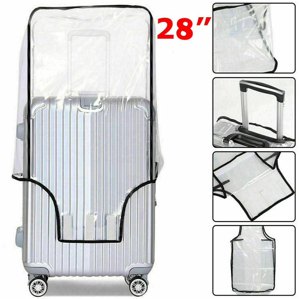 (28") Transparent PVC Travel Luggage Suitcase Cover