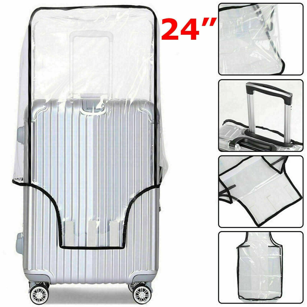 True Face (24") Transparent Pvc Travel Luggage Suitcase Cover