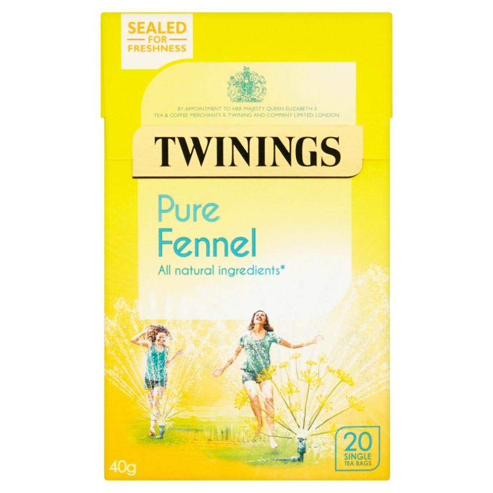 Twinings Pure Fennel 20 Single Tea Bags 40g (Pack og 8 )