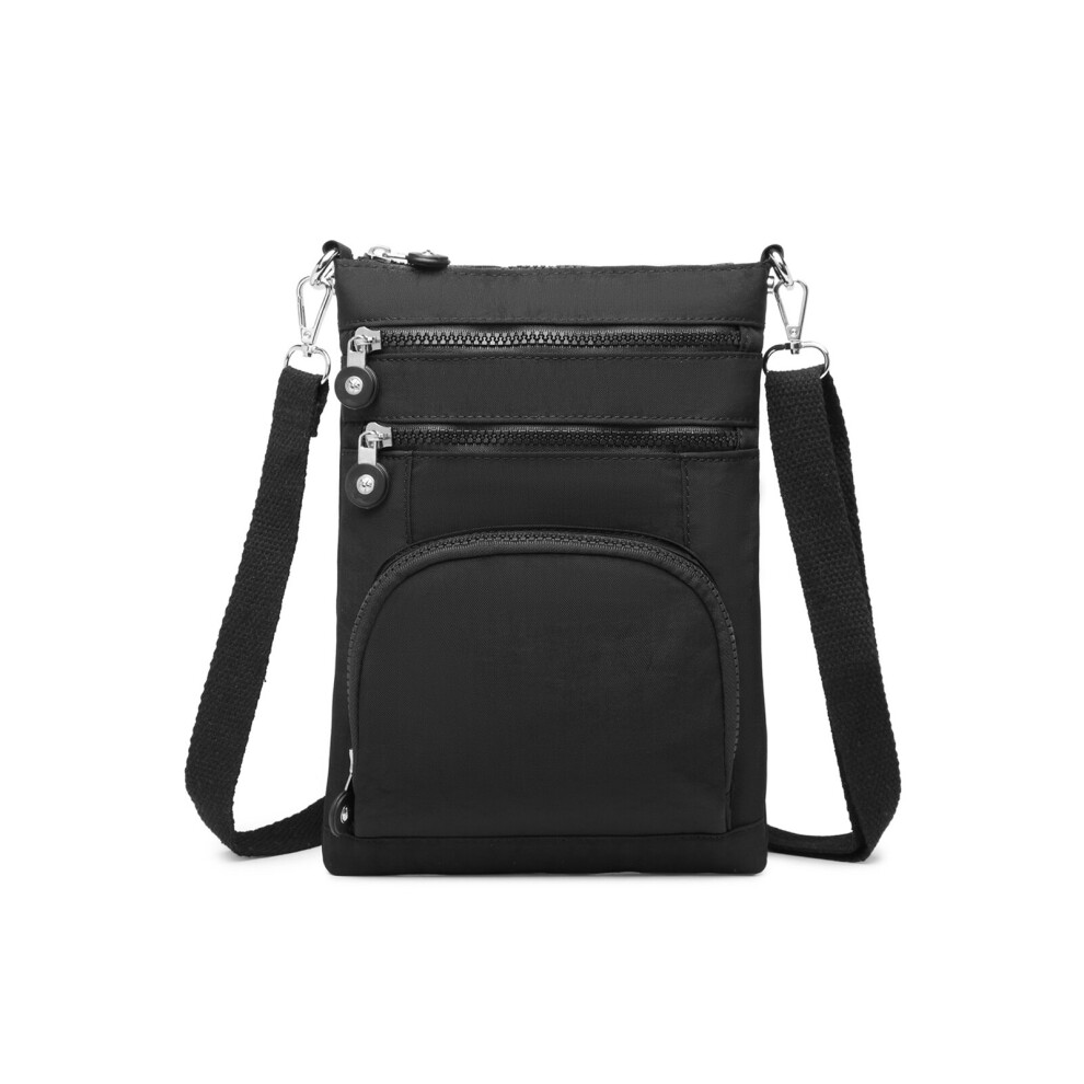 (Black) EB 2228 - Miss LuLu Casual Multi Pocket Cross Body Bag