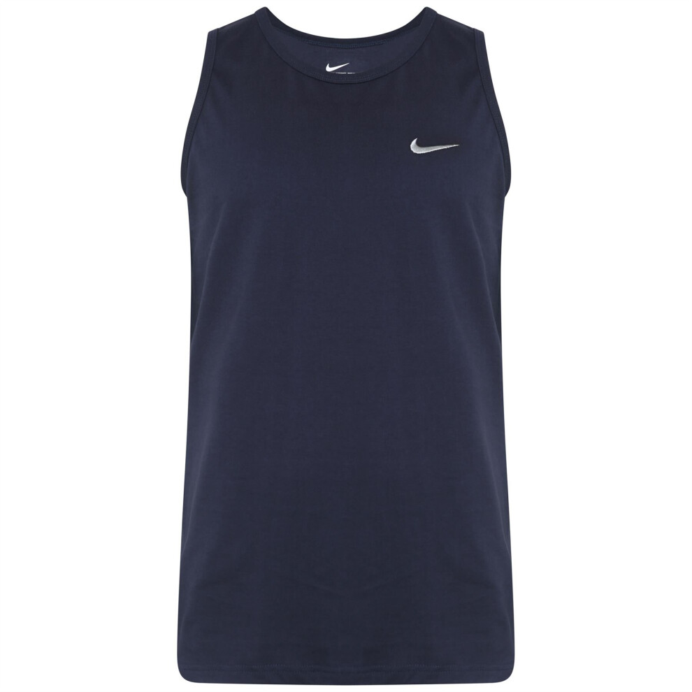 (  NIKEVESTNAVY-S) Men's Nike Logo Vest Tank Top Sleeveless S-XL