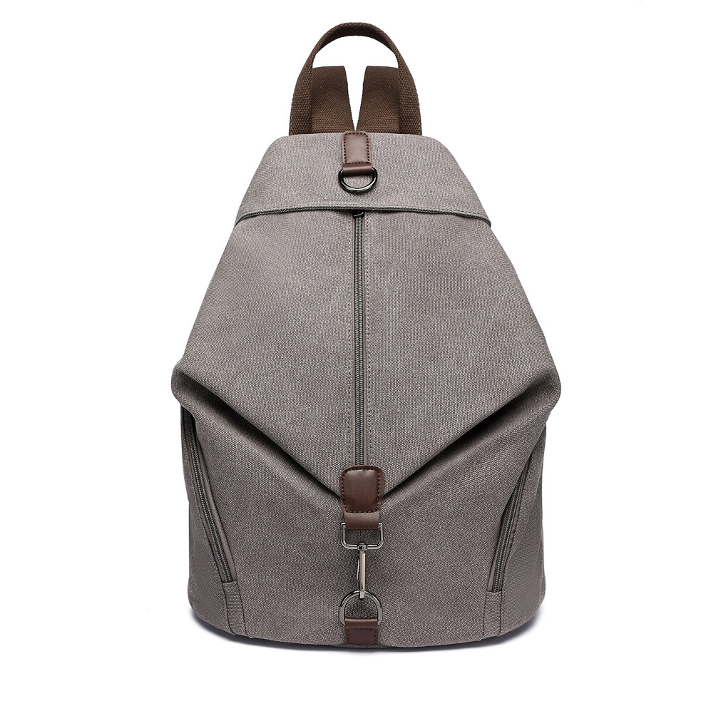 (Grey) Fashion Anti-Theft Canvas Backpack Grey