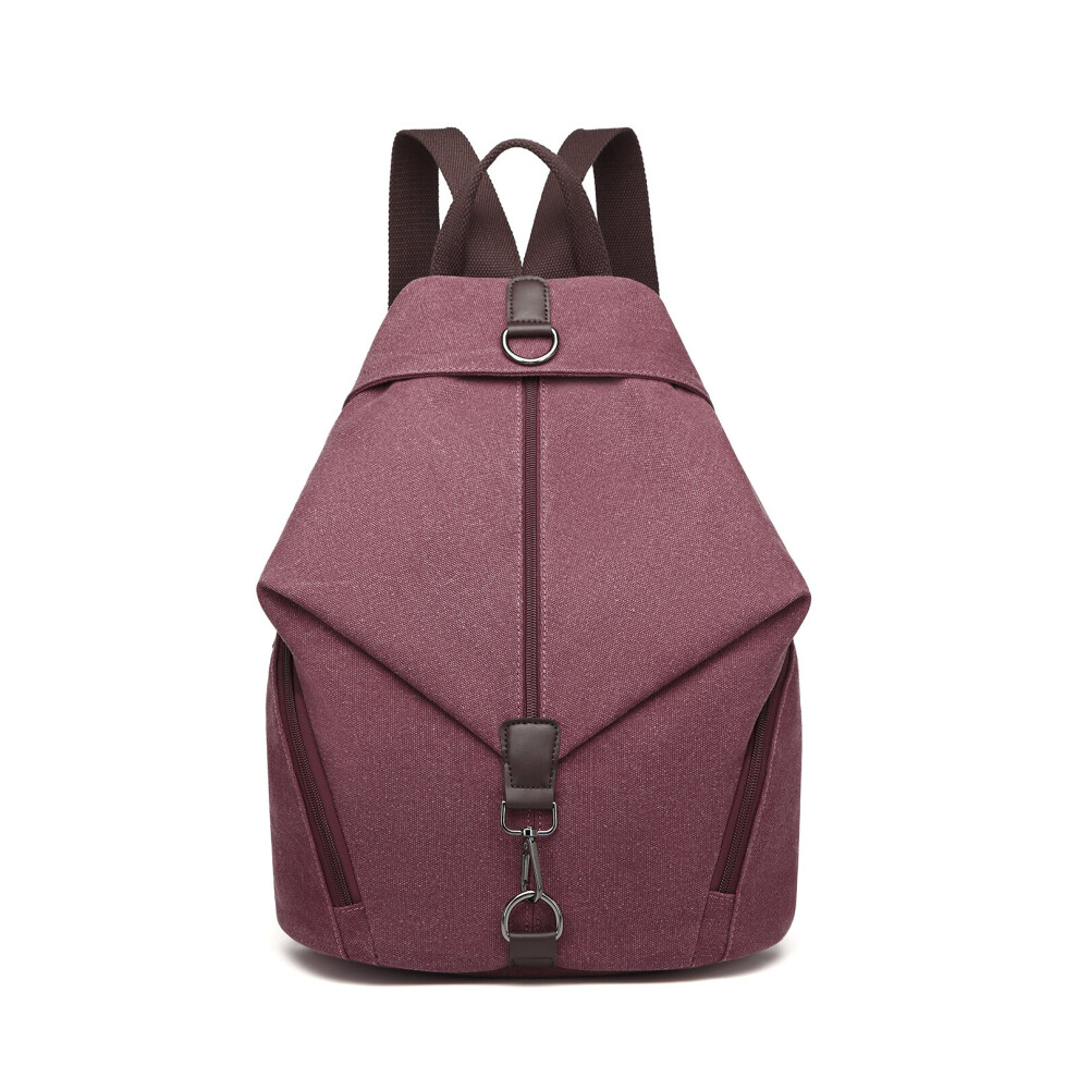 (Claret) Fashion Anti-Theft Canvas Backpack Not,Specified
