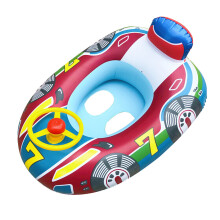 ( Blue) Inflatable Car Baby Swimming Ring Toddler Pool Float Seat Boat Kids Toy Water