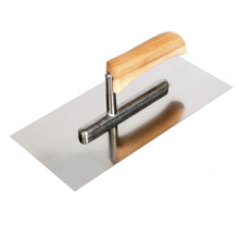 (without notched) Stainless Steel, Square Notched or not Trowel, Tiling Trowel, Plastering Trowel - Toolty - for adhesive mortars - Wooden Handle, Tile, Tiling