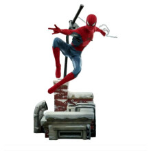Figurina Hot Toys MMS680 - Marvel Comics - Spider Man : No Way Home - Spider Man New Red And Blue Suit Deluxe Version