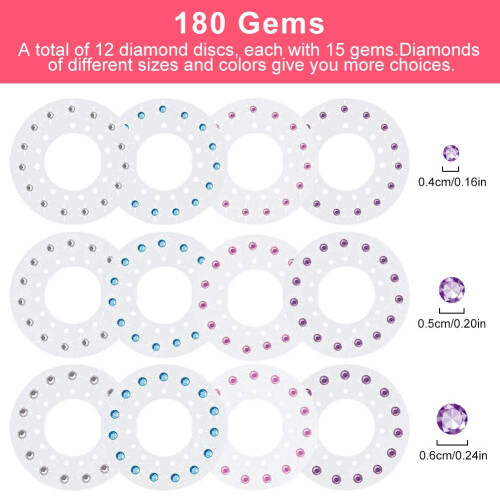 Μαλλιά Gems Bling γυαλιστερό διαμάντι μαλλιά Sparkle συρραπτικό μηχάνημα κορίτσι δώρο 2