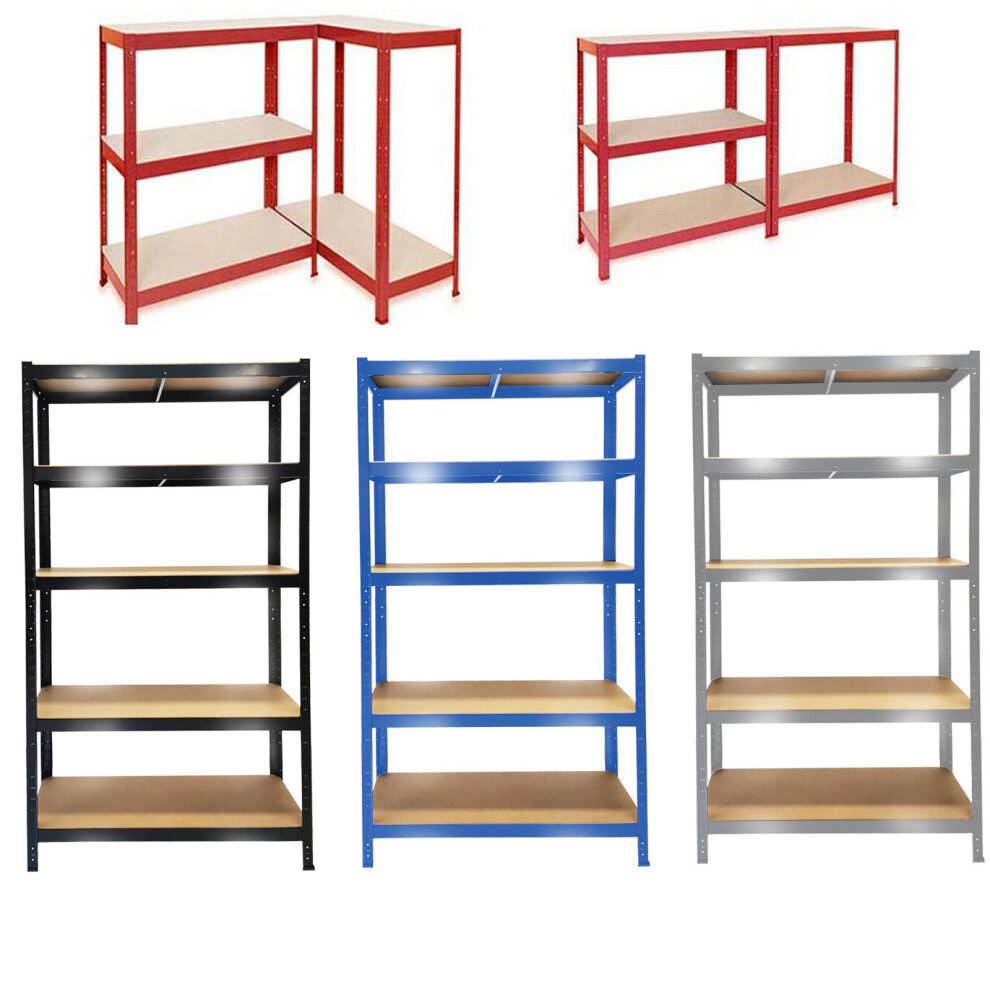 (180x90x40cm, Galvanised) 5 Tier Garage Shelves Shelving Shelf Unit Racking Boltless Heavy Duty Storage