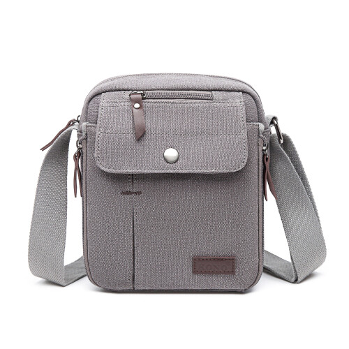 Miss Lulu (Grey) Multi Pocket Cross Body Shoulder Bag