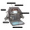 Miss Lulu (Grey) Multi Pocket Cross Body Shoulder Bag 5