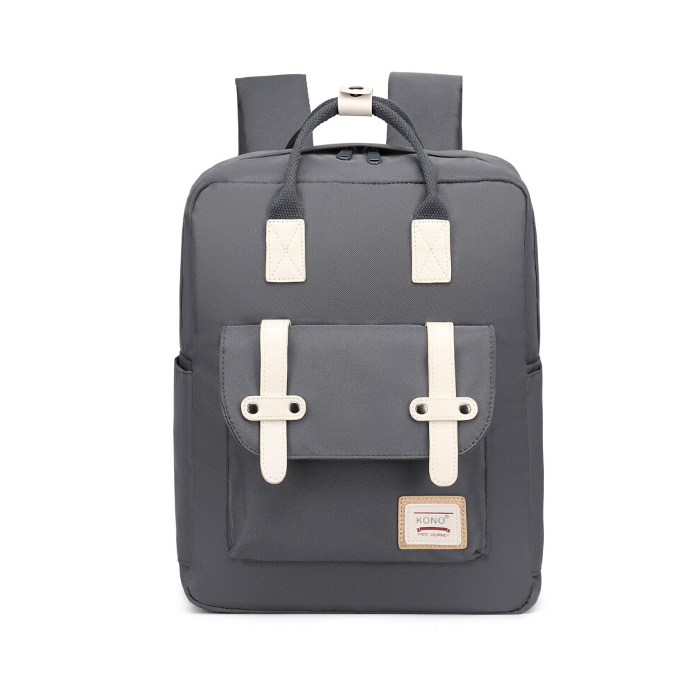 (Grey) Miss LuLu Casual Lightweight Backpack