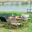 (120cm) Foldable Wooden Egg Roll Picnic Table Portable Outdoor Table 2