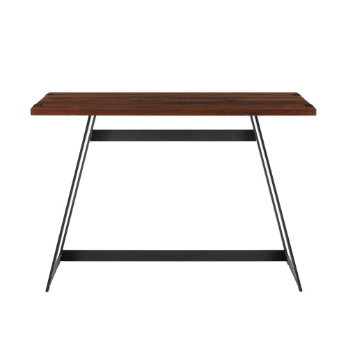 URBN Living (Dark Walnut) 42" Computer PC Writing Desk w/ Angled Metal Legs 2
