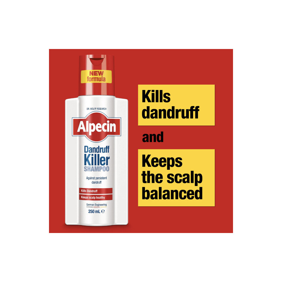 (6 Bottles ) Alpecin Dandruff Killer Shampoo | Effectively Removes & Prevents Dandruff 250ml