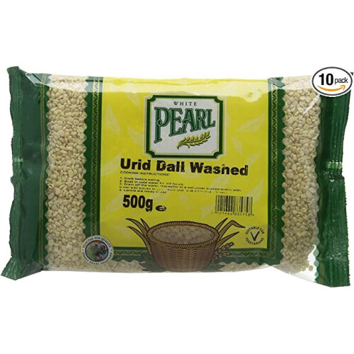 White Pearl Urid Whole 500g (Pack of 10)