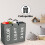 (Light Grey) Collapsible Xl Laundry Basket Dirty Washing 3