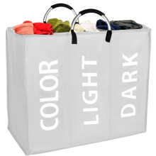 (Light Grey) Collapsible Xl Laundry Basket Dirty Washing