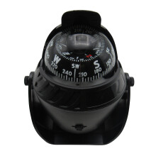 Illuminated Pivoting Marine Navigation Compass Black (Mounted Bracket)