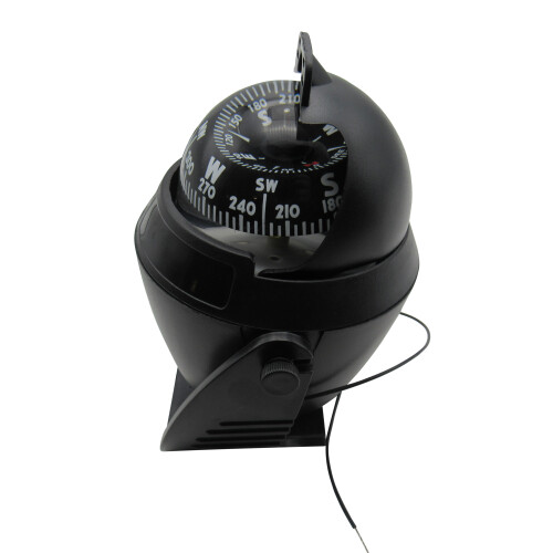 Illuminated Pivoting Marine Navigation Compass Black (Mounted Bracket) 1