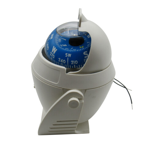 Illuminated Pivoting Marine Navigation Compass White (Mounted Bracket) 2