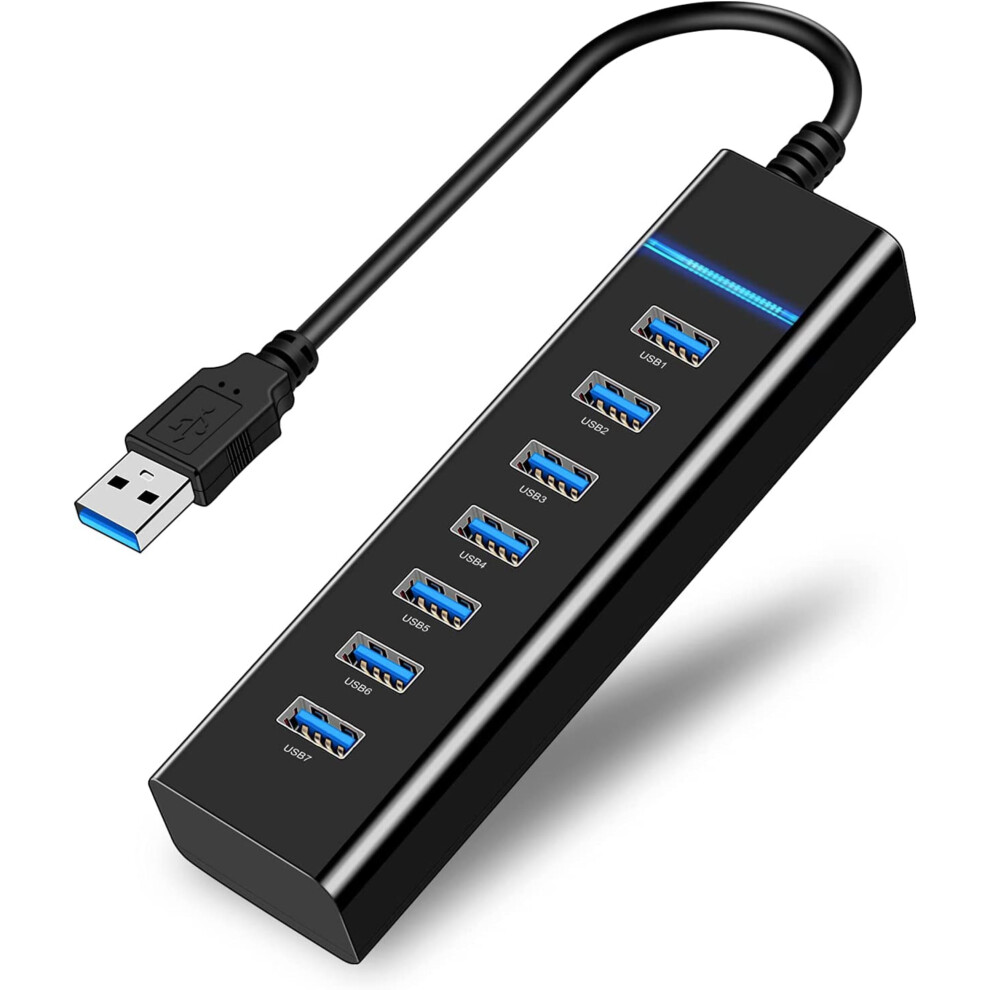 7 Ports Hub USB 3.0 High Speed Multiple Adapter Extension Cable PC