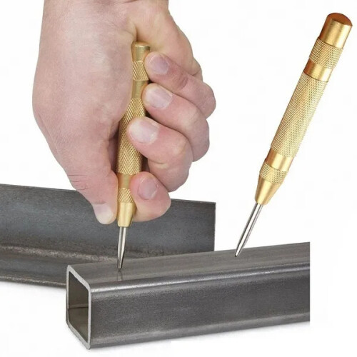 Center Pin Punch Strike Spring Loaded Marking Starting Holes Tool