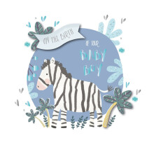 Congratulations New Baby Boy Embellished Greeting Card Talking Pictures Cards