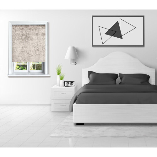 (Taupe, 60 cm Width x 165 cm Drop) VELVET CRUSHED ROLLER BLIND 2