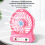 USB Tischkleiner Ventilator Student Wiederaufladbarer Mini Ventilator Schneeflocken Ventilator Nachtlicht 3